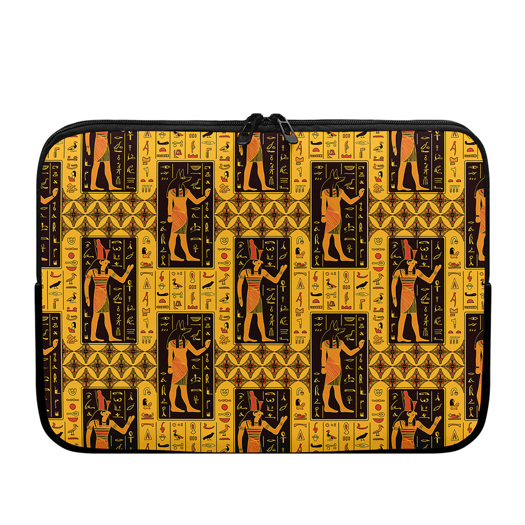 Egyptian Gods And Hieroglyphs Print Laptop Sleeve