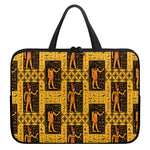 Egyptian Gods And Hieroglyphs Print Laptop Sleeve With Handle