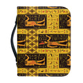 Egyptian Gods And Hieroglyphs Print Leather Bible Cover