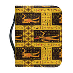 Egyptian Gods And Hieroglyphs Print Leather Bible Cover