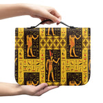 Egyptian Gods And Hieroglyphs Print Leather Bible Cover