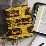 Egyptian Gods And Hieroglyphs Print Leather Bible Cover