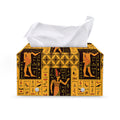 Egyptian Gods And Hieroglyphs Print Leather Tissue Box Cover