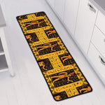 Egyptian Gods And Hieroglyphs Print Long Kitchen Mat