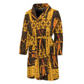 Egyptian Gods And Hieroglyphs Print Men's Bathrobe