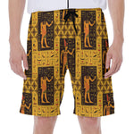 Egyptian Gods And Hieroglyphs Print Men's Beach Shorts