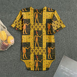 Egyptian Gods And Hieroglyphs Print Men's Bodysuit