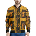 Egyptian Gods And Hieroglyphs Print Men's Bomber Jacket