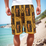 Egyptian Gods And Hieroglyphs Print Men's Cargo Shorts