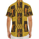 Egyptian Gods And Hieroglyphs Print Men's Deep V-Neck Shirt
