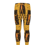 Egyptian Gods And Hieroglyphs Print Men's leggings