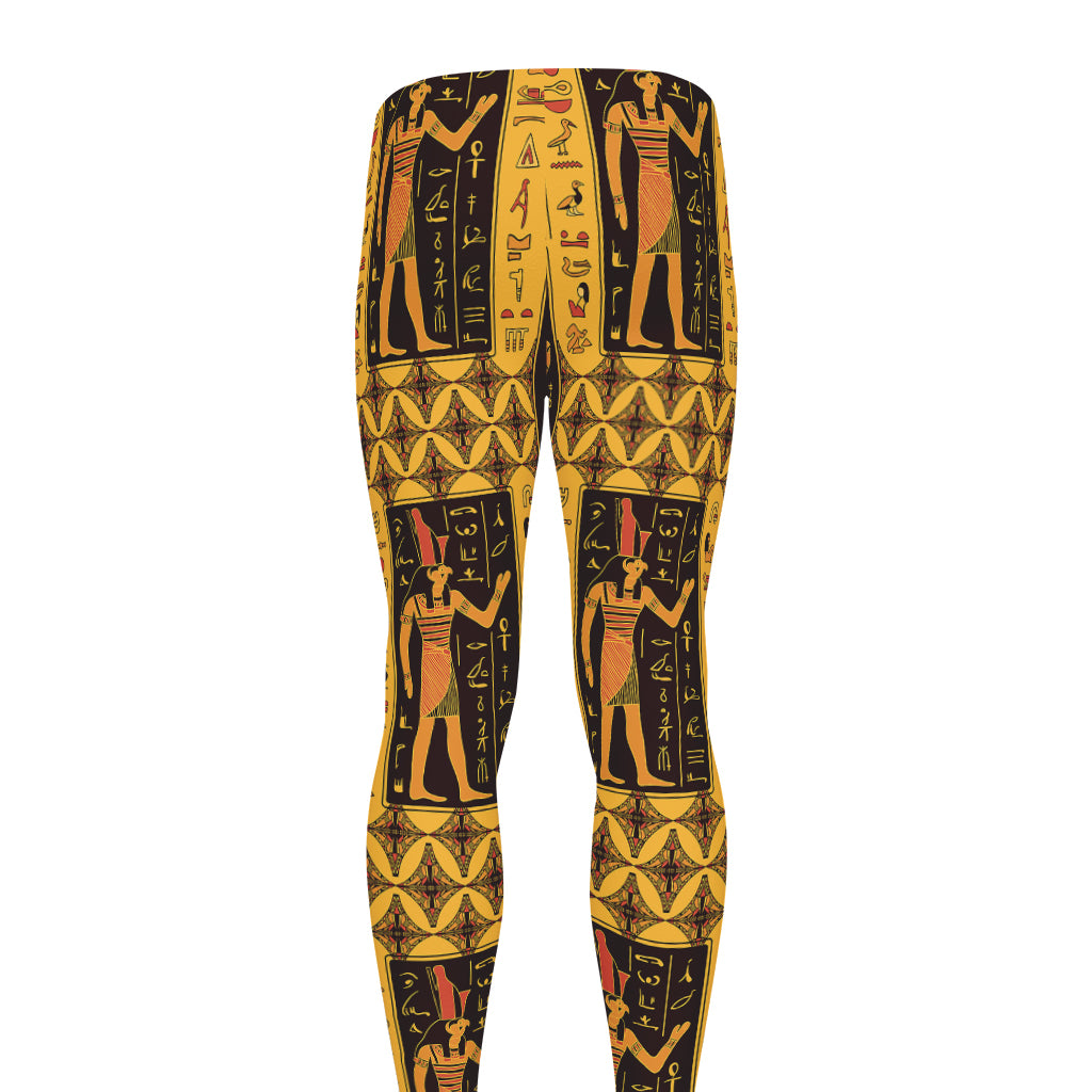 Egyptian Gods And Hieroglyphs Print Men's leggings