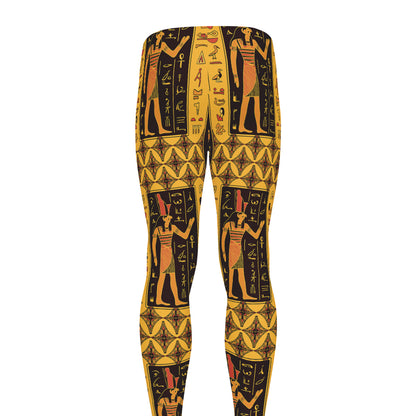 Egyptian Gods And Hieroglyphs Print Men's leggings