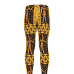 Egyptian Gods And Hieroglyphs Print Men's leggings