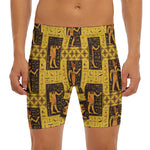 Egyptian Gods And Hieroglyphs Print Men's Long Boxer Briefs