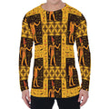 Egyptian Gods And Hieroglyphs Print Men's Long Sleeve T-Shirt