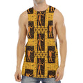 Egyptian Gods And Hieroglyphs Print Men's Muscle Tank Top