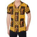 Egyptian Gods And Hieroglyphs Print Men's Shirt