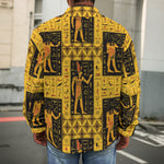 Egyptian Gods And Hieroglyphs Print Men's Shirt Jacket