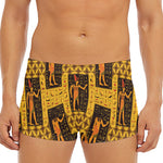 Egyptian Gods And Hieroglyphs Print Men's Short Boxer Briefs