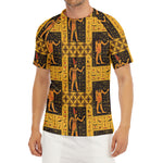 Egyptian Gods And Hieroglyphs Print Men's Short Sleeve Rash Guard