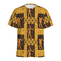 Egyptian Gods And Hieroglyphs Print Men's Athletic T-Shirt