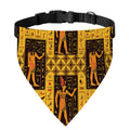 Egyptian Gods And Hieroglyphs Print Over The Collar Dog Bandana