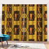 Egyptian Gods And Hieroglyphs Print Pencil Pleat Curtains