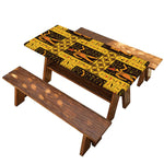 Egyptian Gods And Hieroglyphs Print Picnic Table Cover