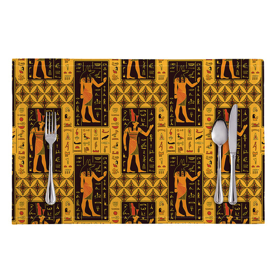 Egyptian Gods And Hieroglyphs Print Placemat