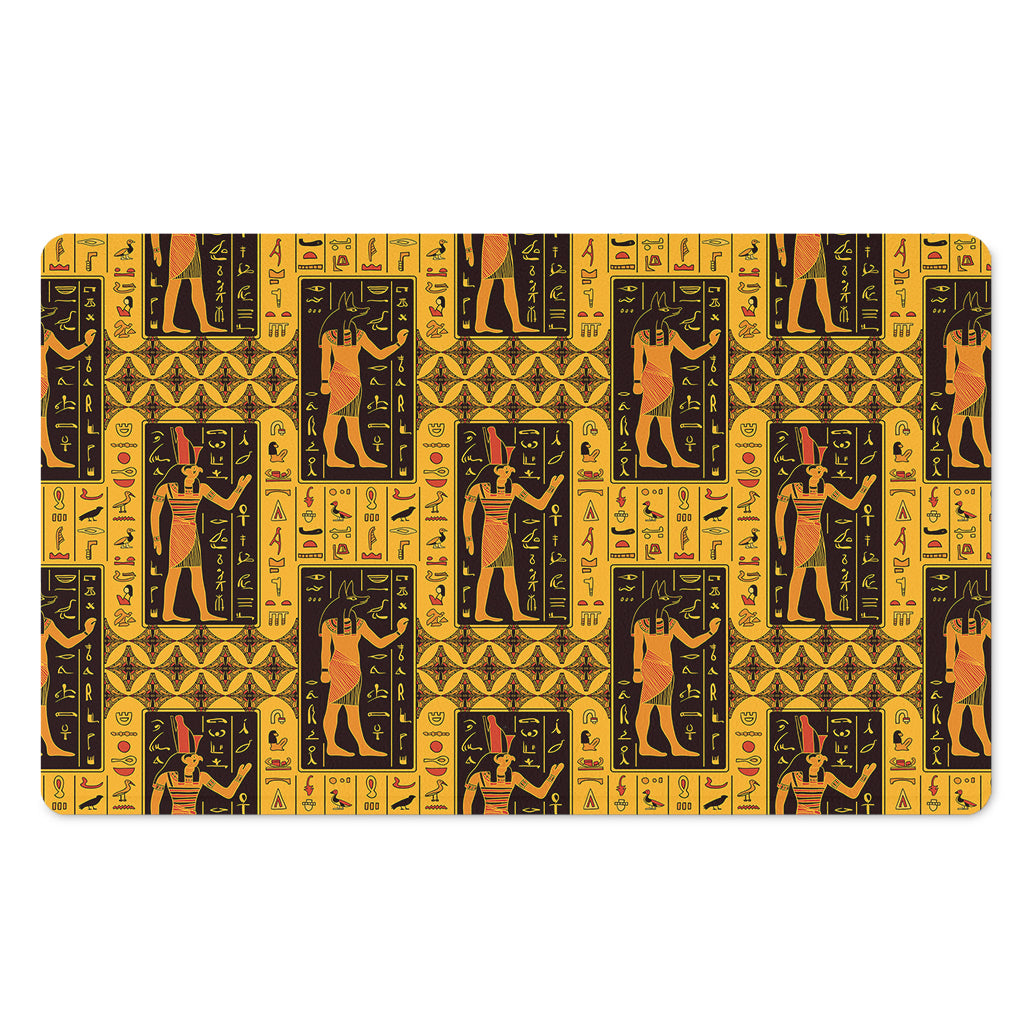 Egyptian Gods And Hieroglyphs Print Polyester Doormat