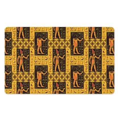 Egyptian Gods And Hieroglyphs Print Polyester Doormat