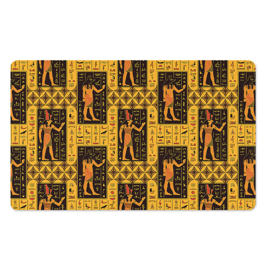 Egyptian Gods And Hieroglyphs Print Polyester Doormat