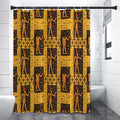 Egyptian Gods And Hieroglyphs Print Premium Shower Curtain