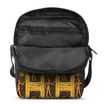 Egyptian Gods And Hieroglyphs Print Rectangular Crossbody Bag