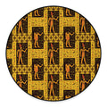 Egyptian Gods And Hieroglyphs Print Round Floor Mat