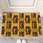 Egyptian Gods And Hieroglyphs Print Rubber Doormat