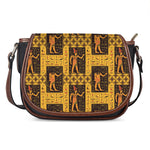 Egyptian Gods And Hieroglyphs Print Saddle Bag
