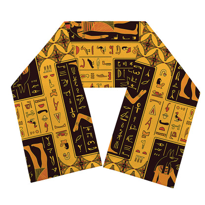 Egyptian Gods And Hieroglyphs Print Scarf