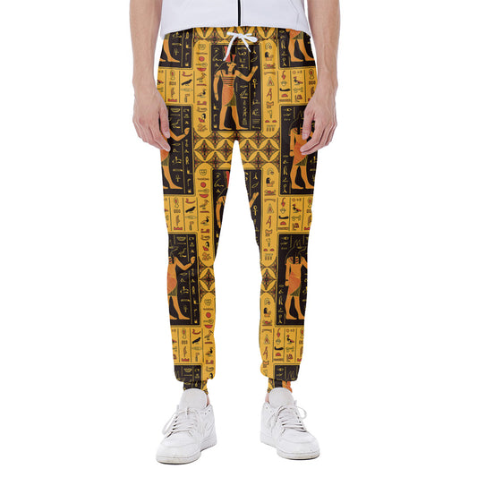 Egyptian Gods And Hieroglyphs Print Scuba Joggers