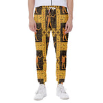 Egyptian Gods And Hieroglyphs Print Scuba Joggers