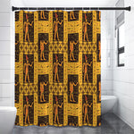 Egyptian Gods And Hieroglyphs Print Shower Curtain