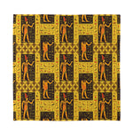Egyptian Gods And Hieroglyphs Print Silk Bandana