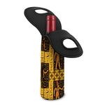 Egyptian Gods And Hieroglyphs Print Single Neoprene Wine Tote