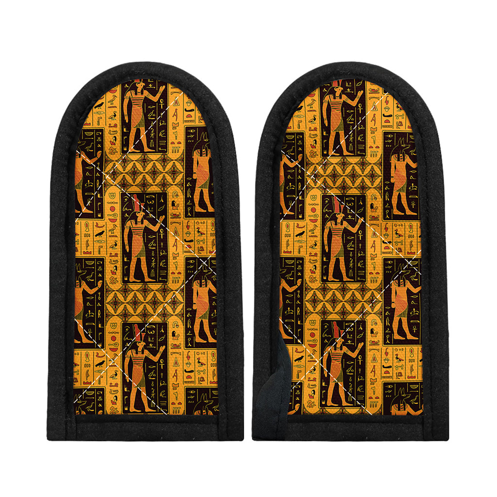 Egyptian Gods And Hieroglyphs Print Skillet Handle Cover