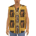 Egyptian Gods And Hieroglyphs Print Sleeveless Baseball Jersey