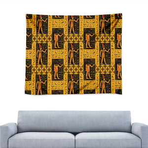 Egyptian Gods And Hieroglyphs Print Tapestry