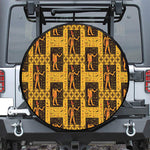 Egyptian Gods And Hieroglyphs Print Tire Cover