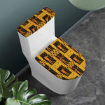 Egyptian Gods And Hieroglyphs Print Toilet Lid And Tank Cover Set