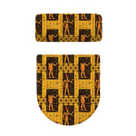 Egyptian Gods And Hieroglyphs Print Toilet Lid And Tank Cover Set